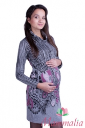 Платье для беременности и кормления утепленное "Зебра" - Mammalia