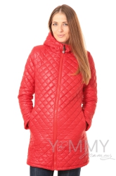 Универсальное зимнее стеганное пальто 3 в 1 красное Y@mmy Mammy 808.2.2